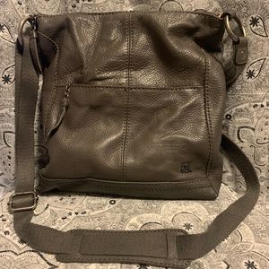 The Sak Iris slate gray leather crossbody.